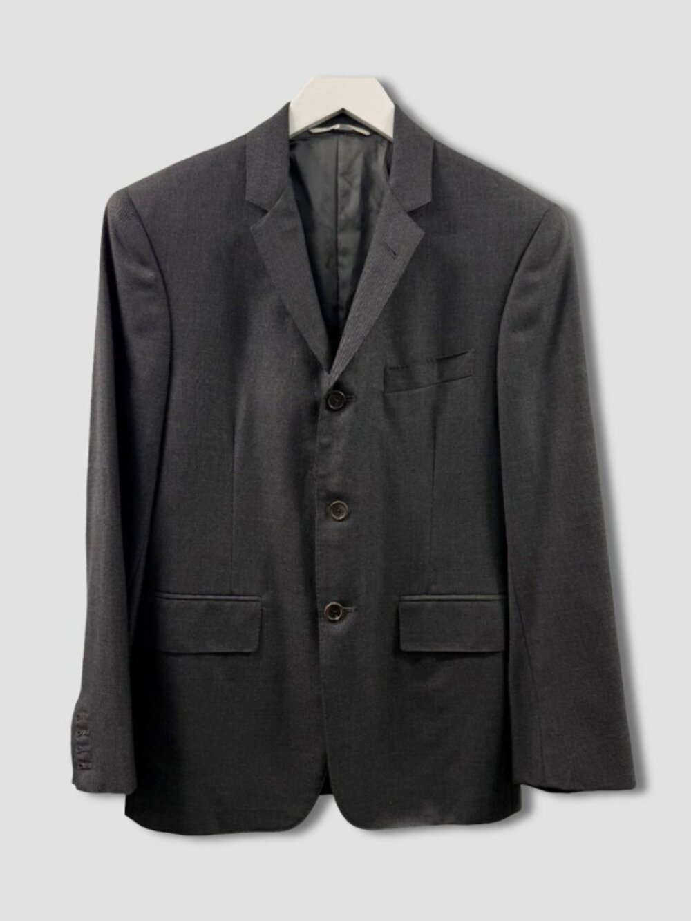 THOM BROWNE Dark Gray 3 Button Wool Blazer Jacket Handmade Sz 1 BERGDORF GOODMAN